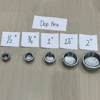 dop besi 2" tutup pipa drat dalam besi galvaniz 2 inchi sambungan pipa drat dalam galvanis