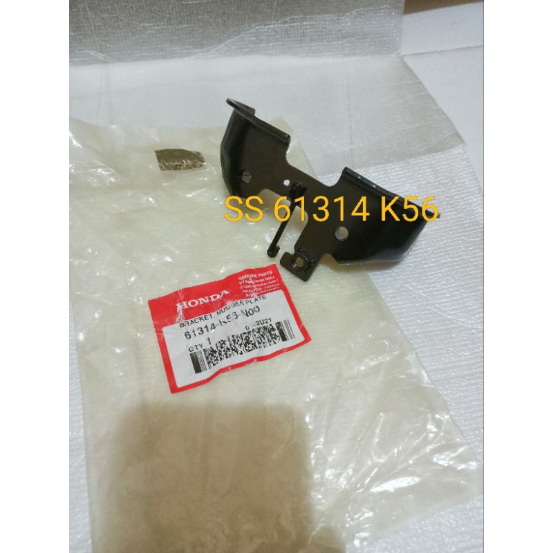 breket number plate besi stay kedudukan plat nomer depan cover batok belakang spido km sonik sonic 1