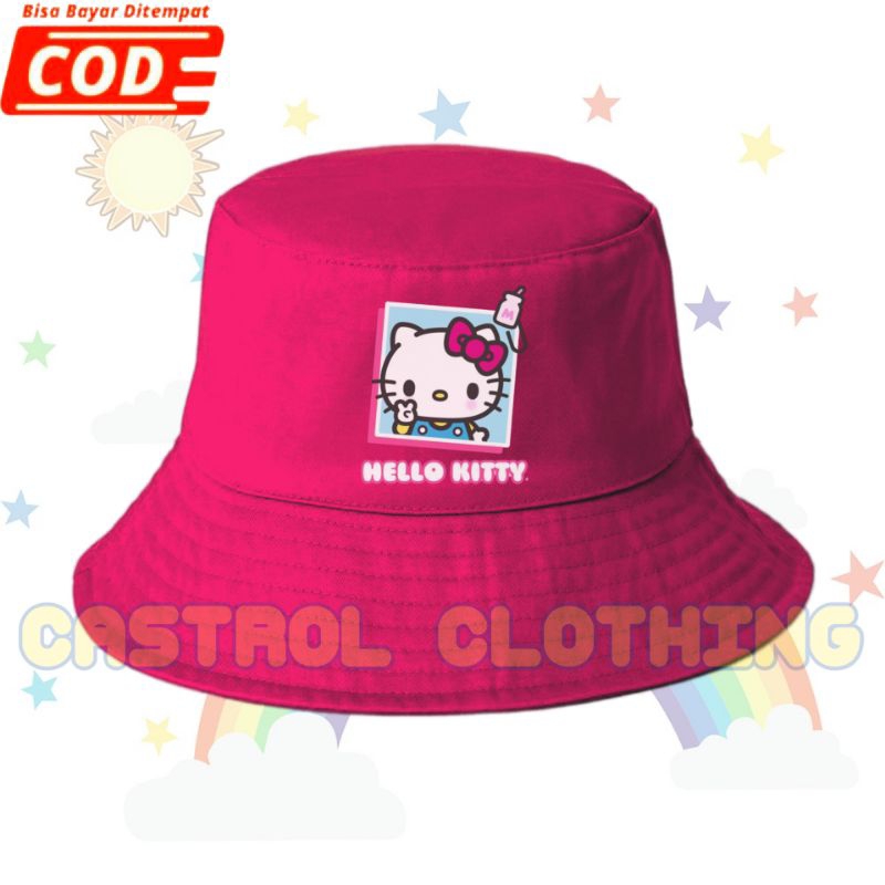 Bucket Anak Sanrio Hello Kitty / Topi Bucket Anak