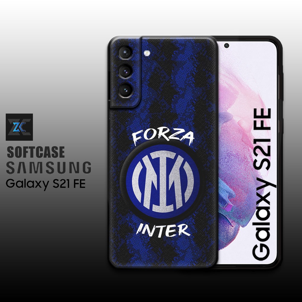 SOFTCASE SAMSUNG S21 FE | KESING HP SAMSUNG | (AA11) MOTIF CLUB BOLA INTER MILAN