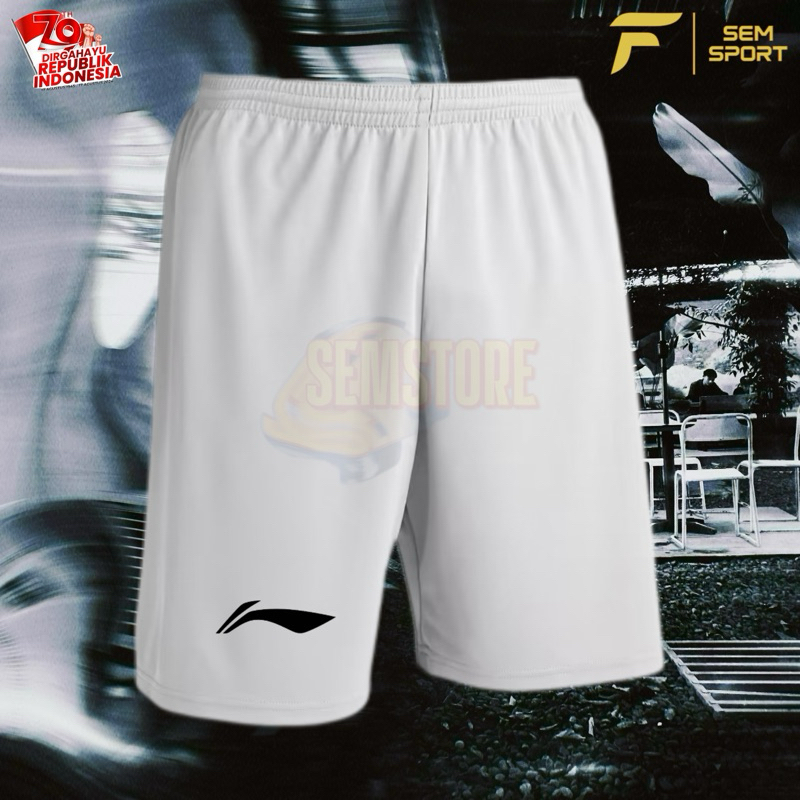 Celana Pendek DRY FIT POLOS PUTIH Pria Shortpants  Santai Nyaman Tebal Polos PUTIH S M L XL JUMBO ko