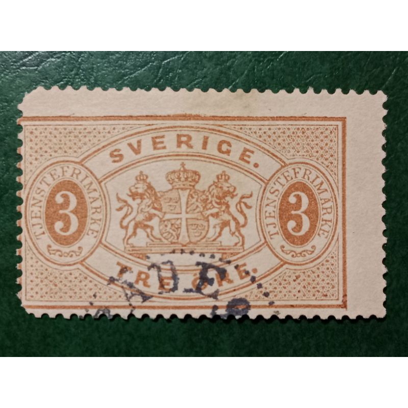 

Prangko Swedia 3 ORE Tahun 1874 USED