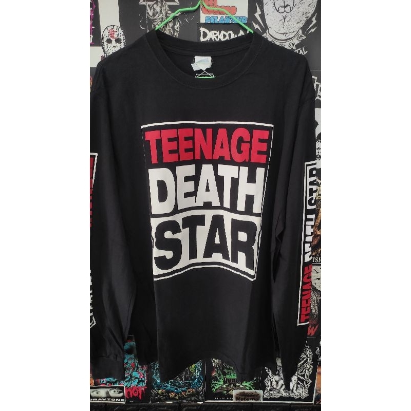 Kaos Tshirt Band Teenage Death Star Vision Black Long Sleeve