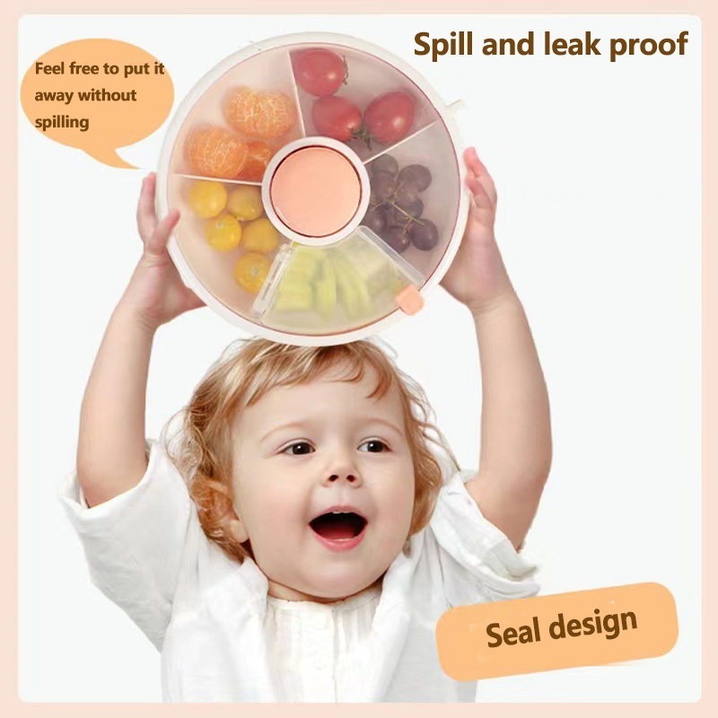 CODSnack Spinner Snack Tray for Kids Tempat Makan Anak Tempat Snack Anak Makanan Ringan Anak-anak