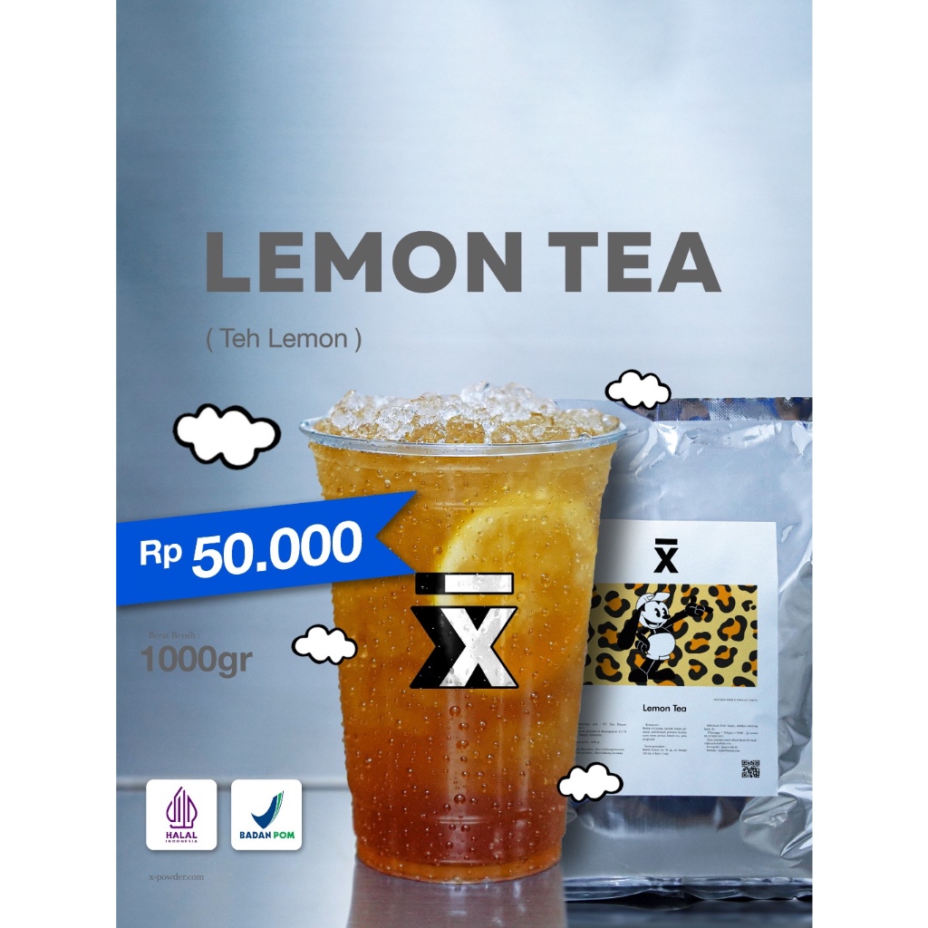 

X Powder - Bubuk Minuman Lemon Tea 1.000gr / 1kg