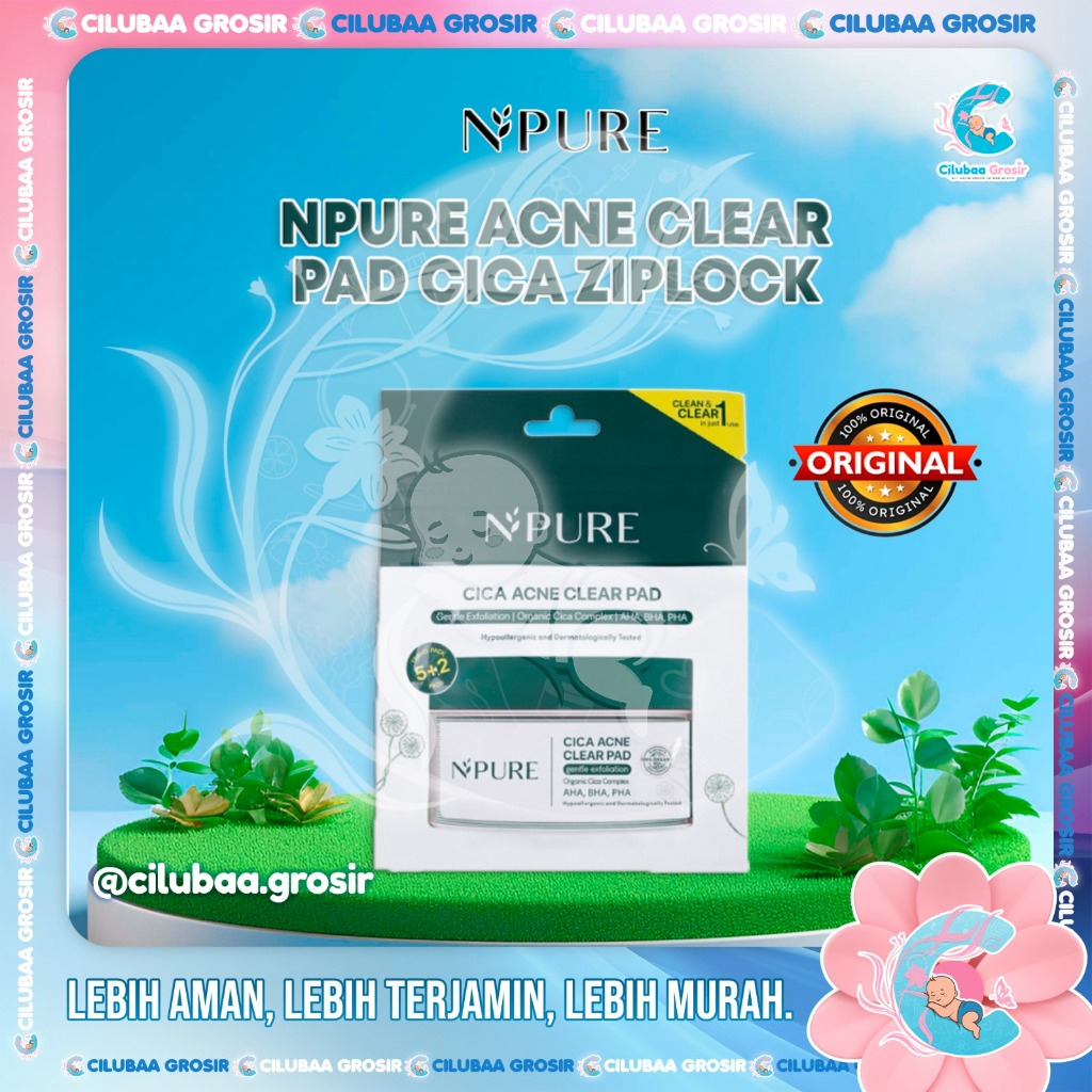 NPURE Cica Clear Pad Ziplock || NPURE Acne Clear Pad Cica Sachet || Licorice Light Up Brightening Pa