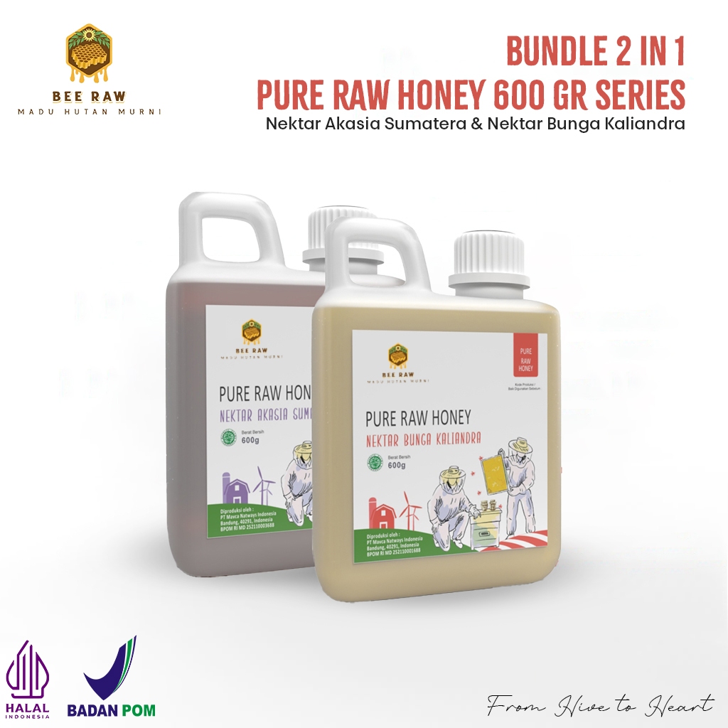 

Bee Raw Bundle 2 In 1 Madu Akasia & Kaliandra 600gr Series