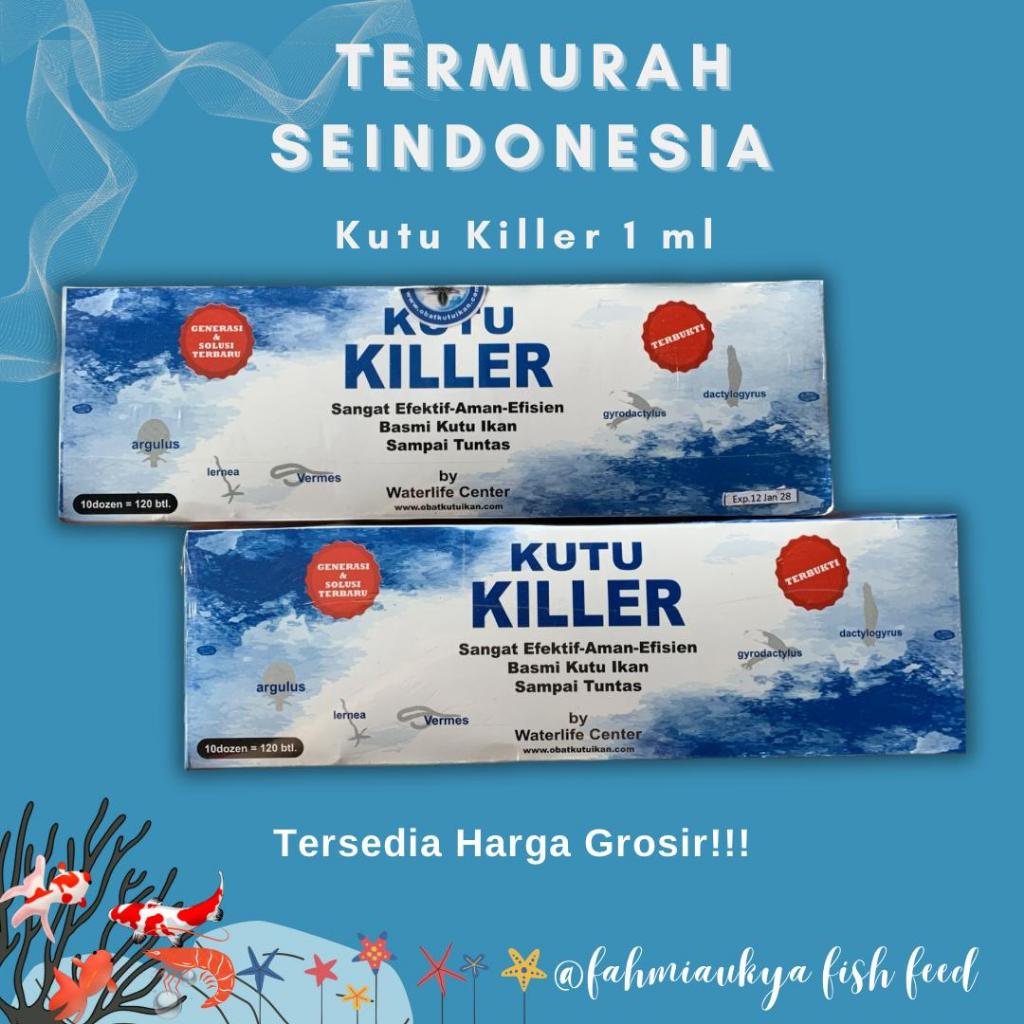 (PAKET 24 pcs) KUTU KILLER 1 mL Obat Kutu Ikan  Harga Grosir | Obat Kutu Killer