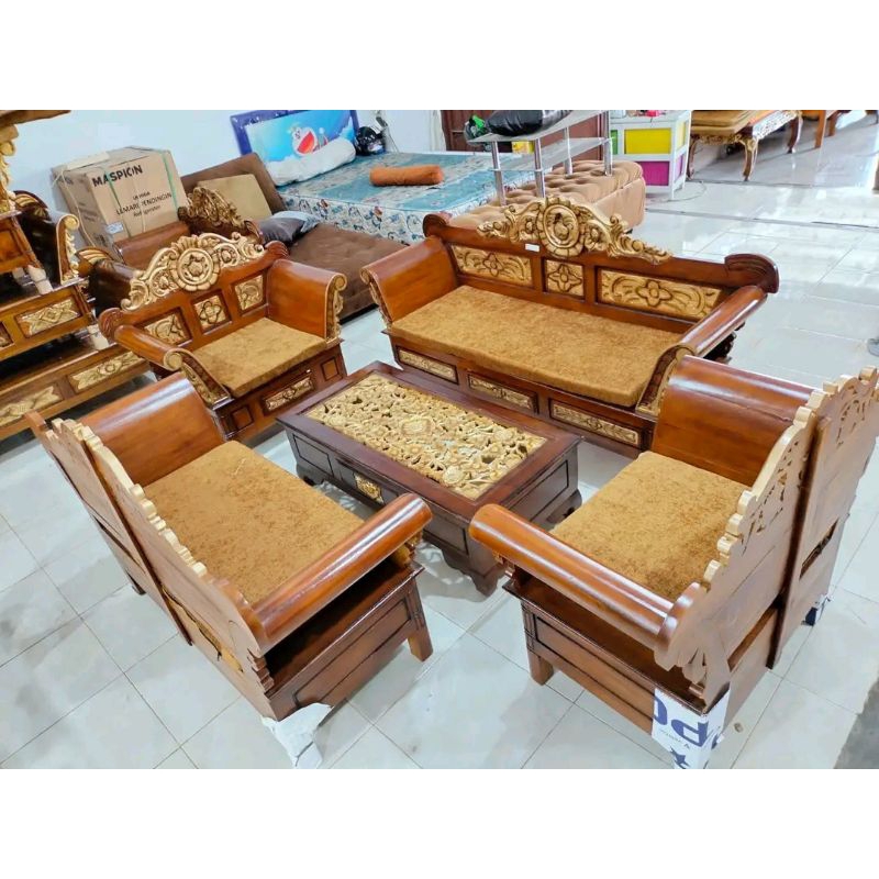 kursi Madura matahari kayu jati