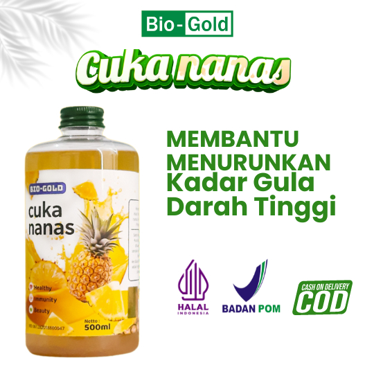 

Cuka Nanas Bio Gold 500ml - 100% Organik & Murni, Efektif Turunkan Gula Darah Secara Cepat