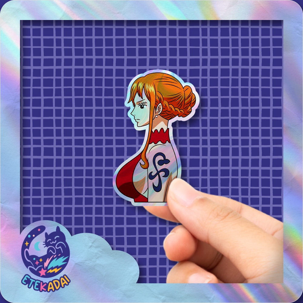 

Stiker Hologram Anime One Piece Nami Tampak Samping
