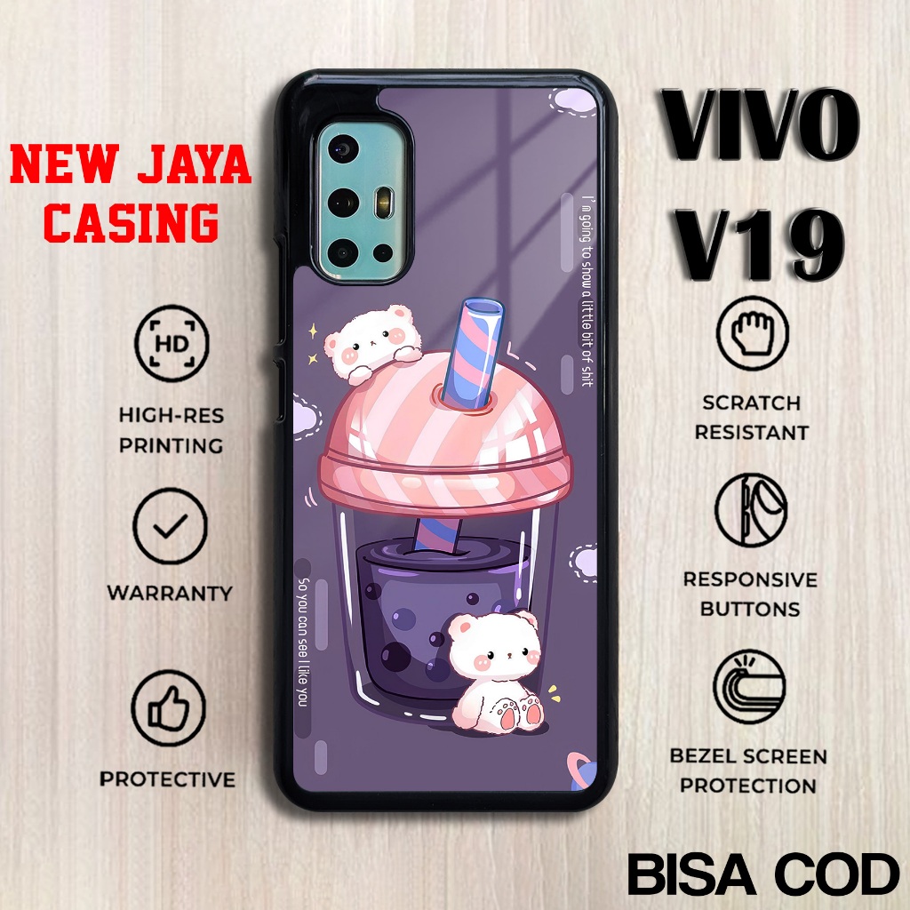 Casing Vivo V19 Softcase Glossy Cute Boba Case Vivo V19 Hardcase Glossy Kesing Vivo Terlaris Case Te