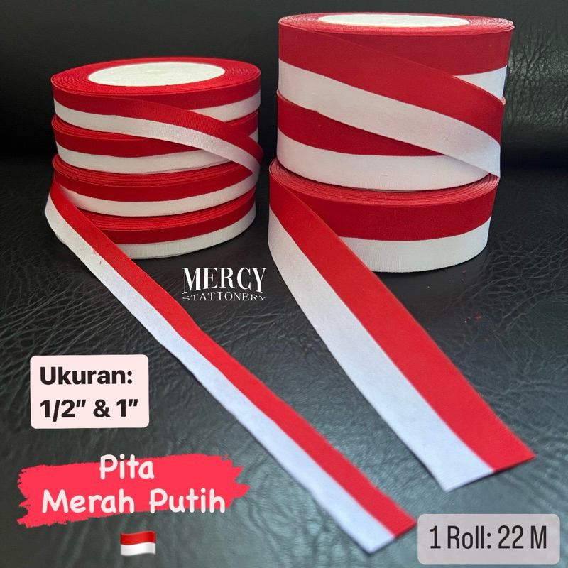 

1 Roll - Pita Merah Putih Bendera HUT RI Dekorasi Diy