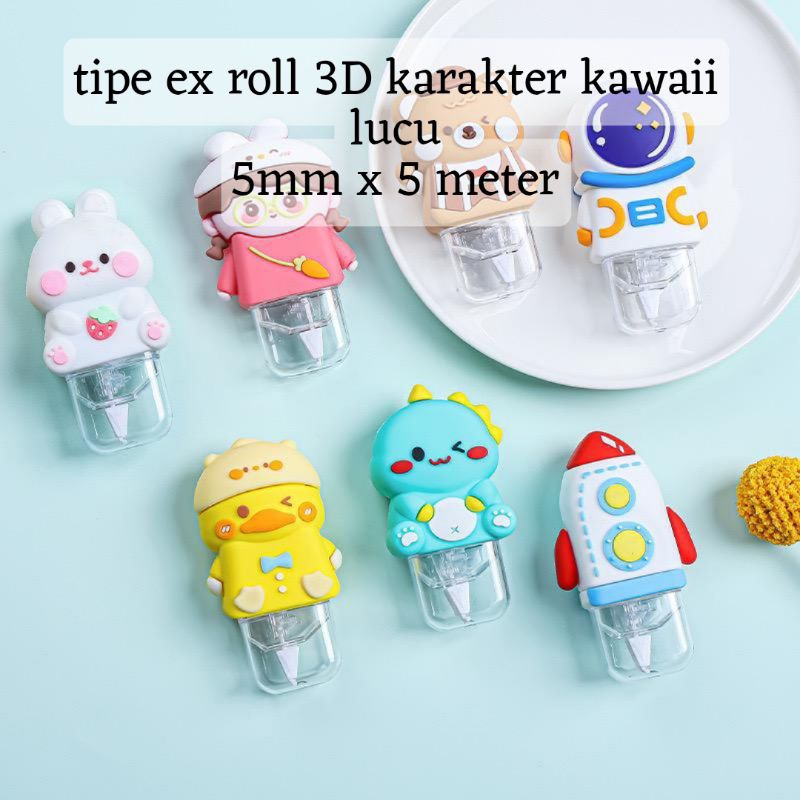 

Tip Ex ROLL KARAKTER 3D LUCU CORRECTION 5M MOTIF KAWAII / PENGHAPUS TIPE X HN-41