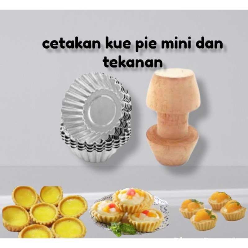1 Set Cetakan kue pie mini isi 20 pcs dan tekanannya /pie susu/pie egg/Cup cake mold
