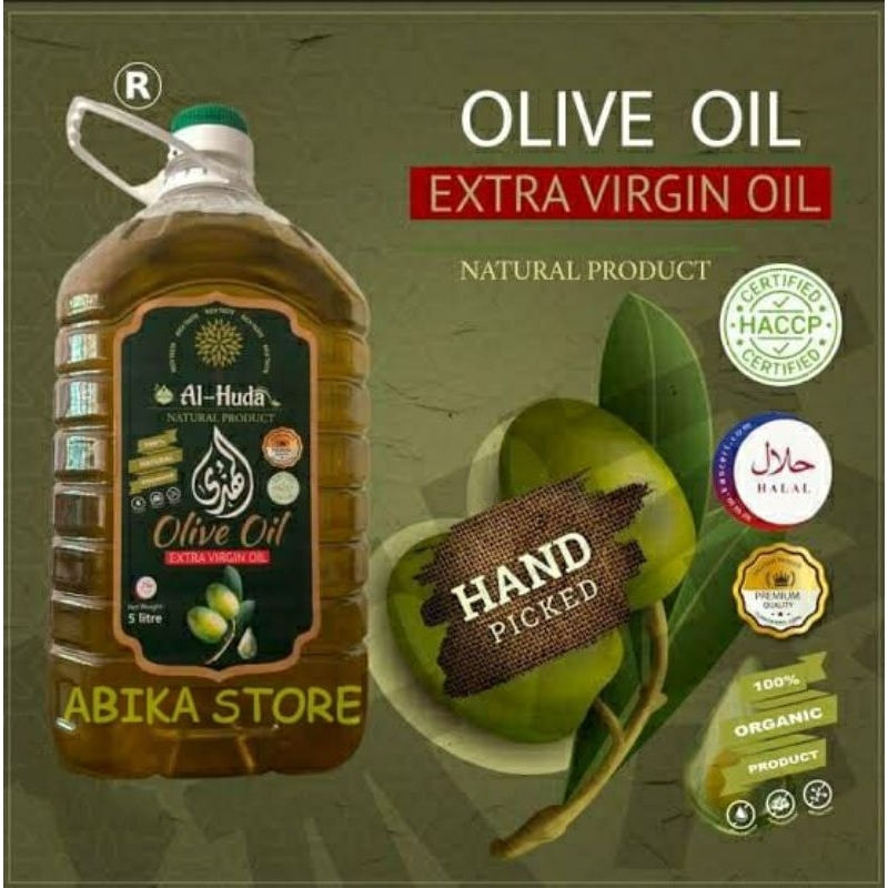 

AL-HUDA / ALHUDA ORIGINAL IMPORT SYRIA MINYAK ZAITUN EXTRA VIRGIN OLIVE OIL 5L / 5 LITER