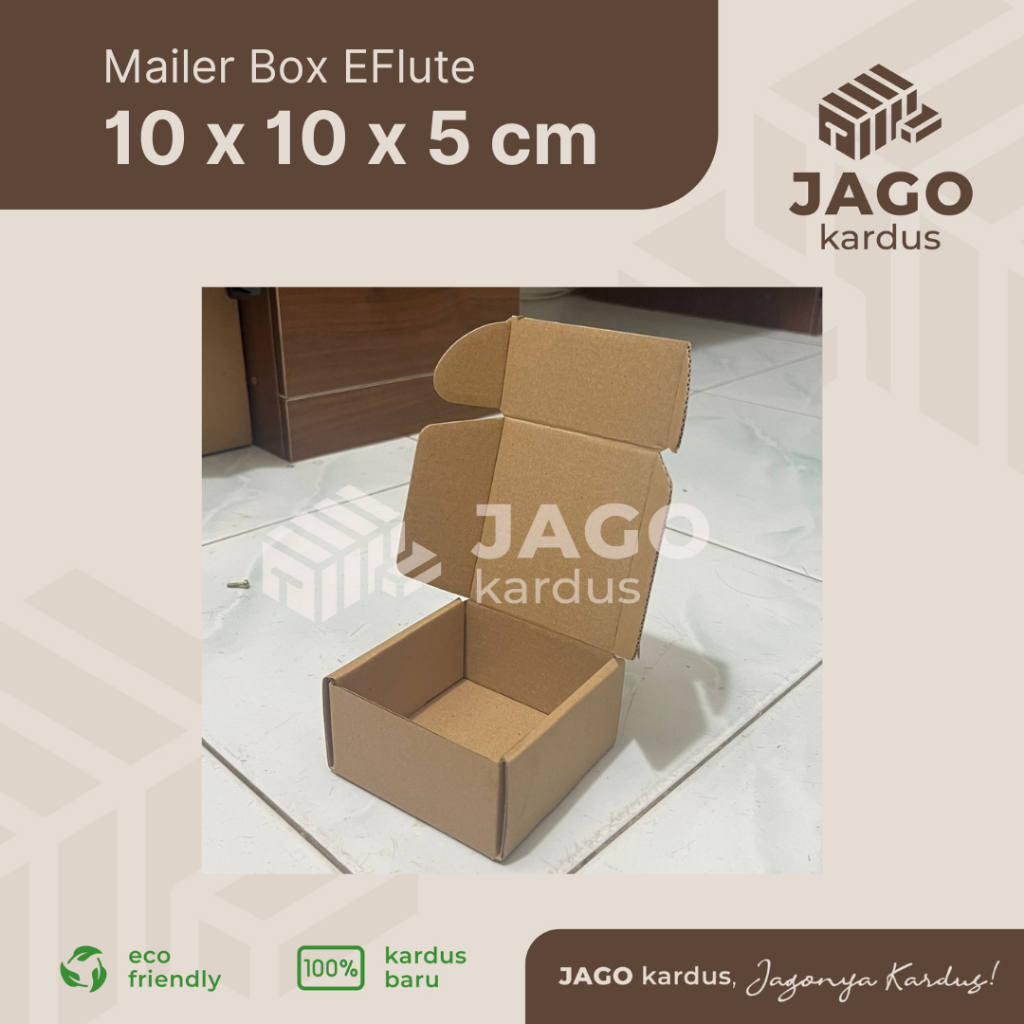 

Kardus Mailer BOX DIECUT Baru Polos Uk 10x10x5 cm