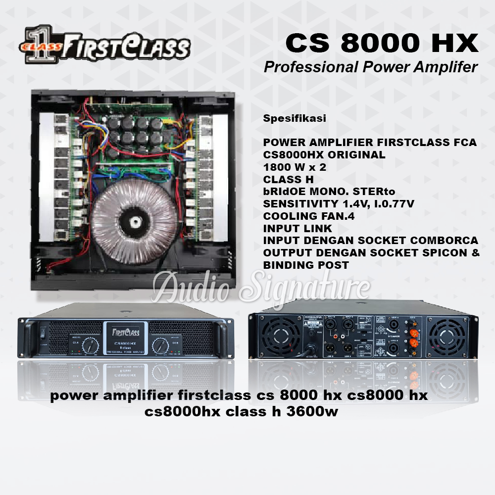 Power Amplifier FIRSTCLASS CS8000HX | CS 8000HX | CS 8000 HX Original