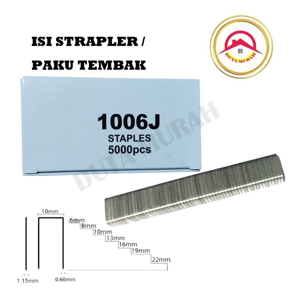 

Isi Straples Isi Strapler Tembak 1006 J Paku Tembak (6mm)