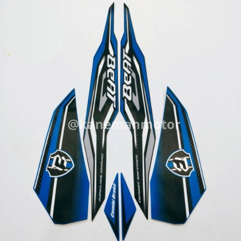 Lis Stripping Sticker Striping Les Body Beat FI ESP 2019 ISS Biru Hitam