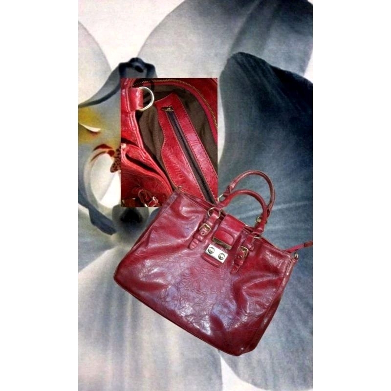 Miu miu red bag leather