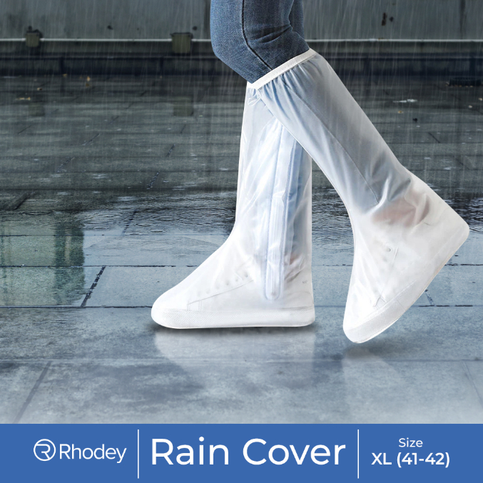 Rhodey Jas Hujan Sepatu Anti Air - Mantel Sepatu - Shoes Cover PVC Non Slip with Zipper ORIGINAL