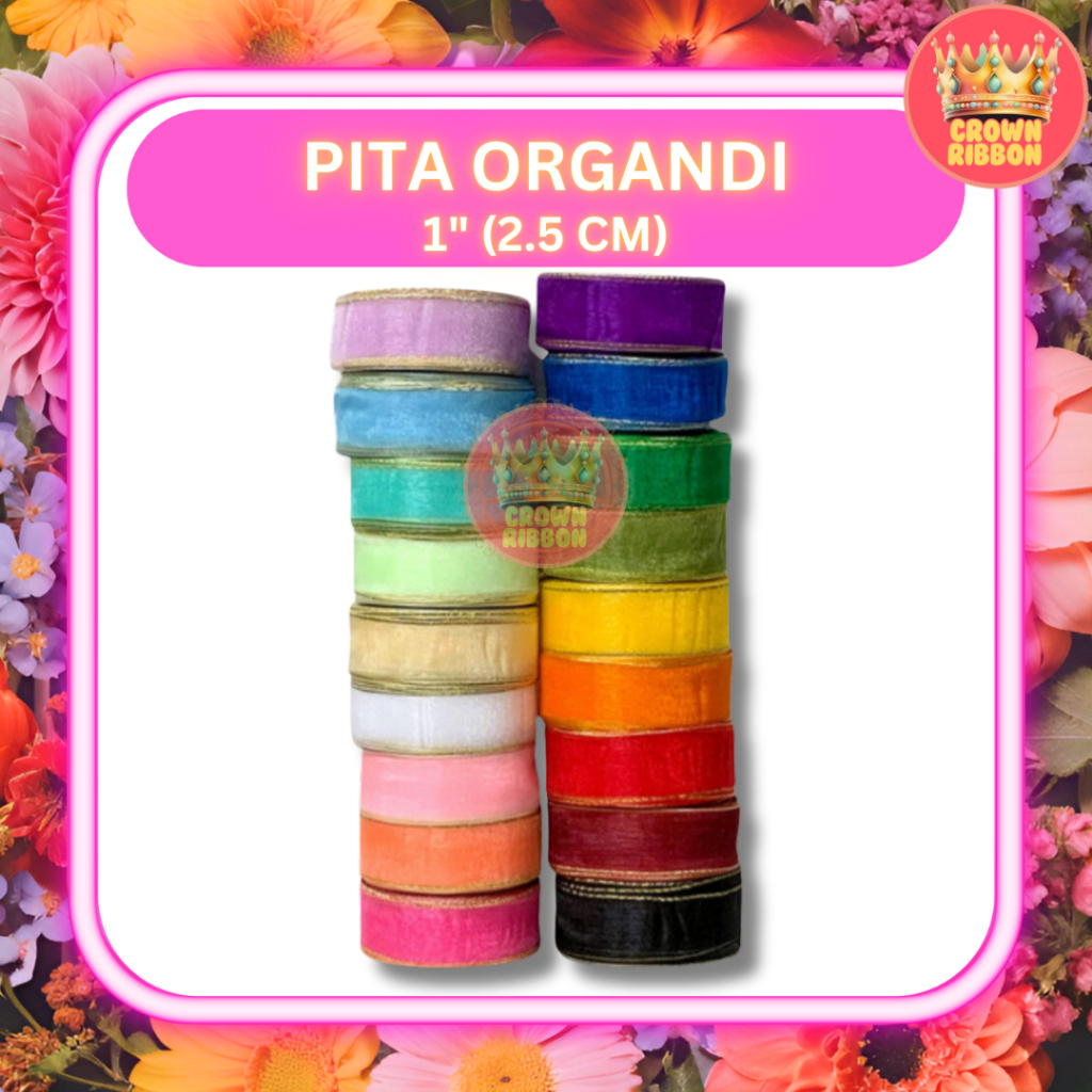 

Pita Organdi Lis Emas 1 inch = 2.5 cm