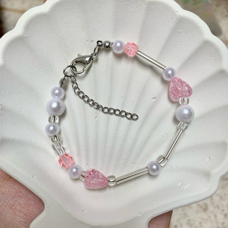 Pink Pearl Bracelet / Gelang Manik Pink Pearl / Gelang Manik Aesthetic