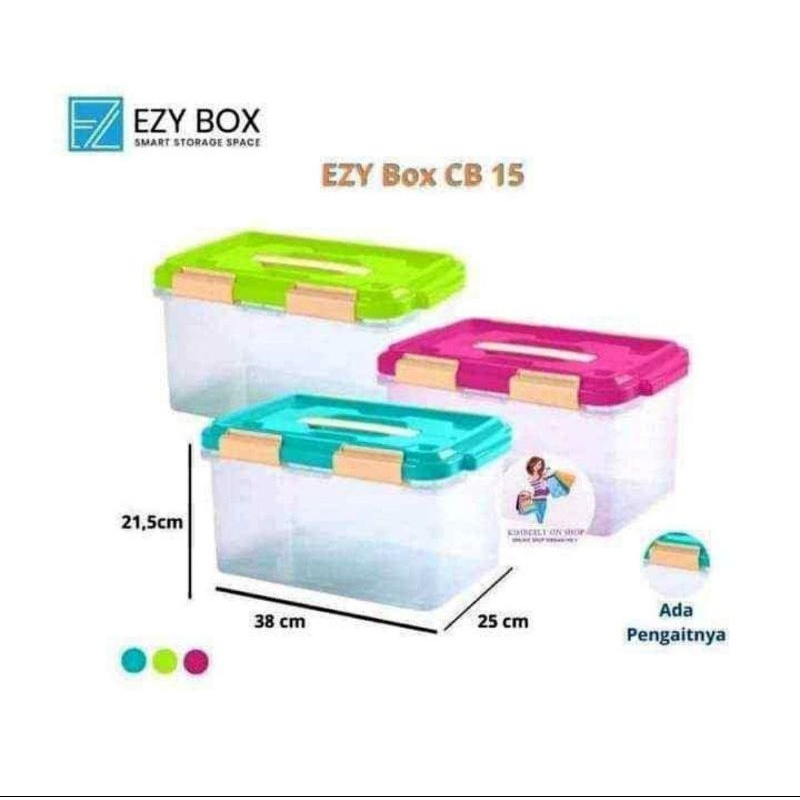 EZY box Container Box 15 Liter Container Kontainer Box Plastik Kotak Penyimpanan 15 Liter