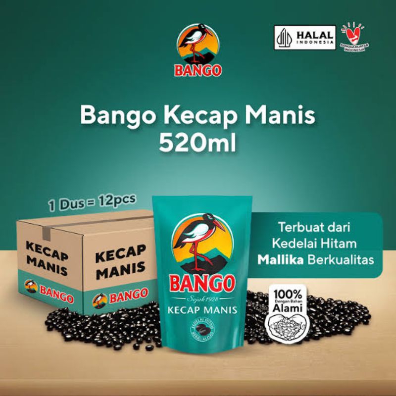 

[1Karton Isi 12] Bango Kecap Manis 520ml/720gr Refill