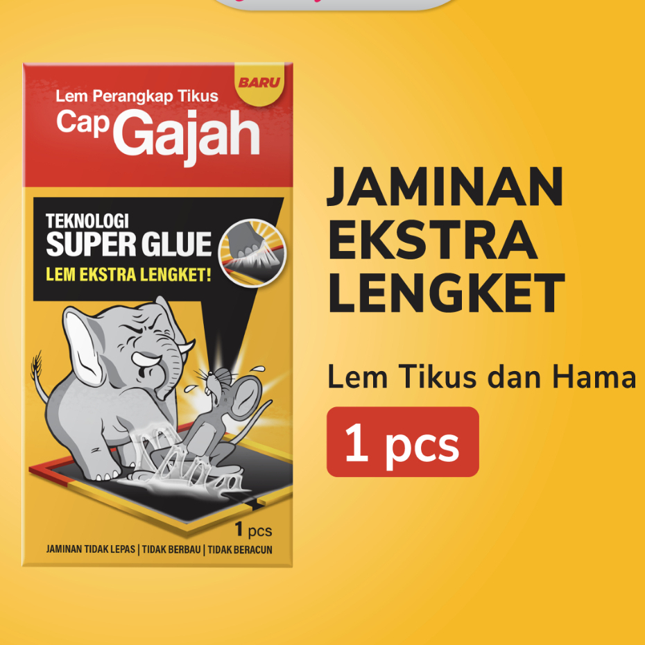 Cap Gajah Lem Perangkap Tikus dan Hama | Lem Tikus Cap Gajah 60gr