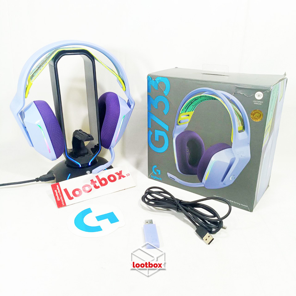 Headset Gaming Wireless RGB Logitech G733 Lightspeed LILAC - SECOND - Grade S