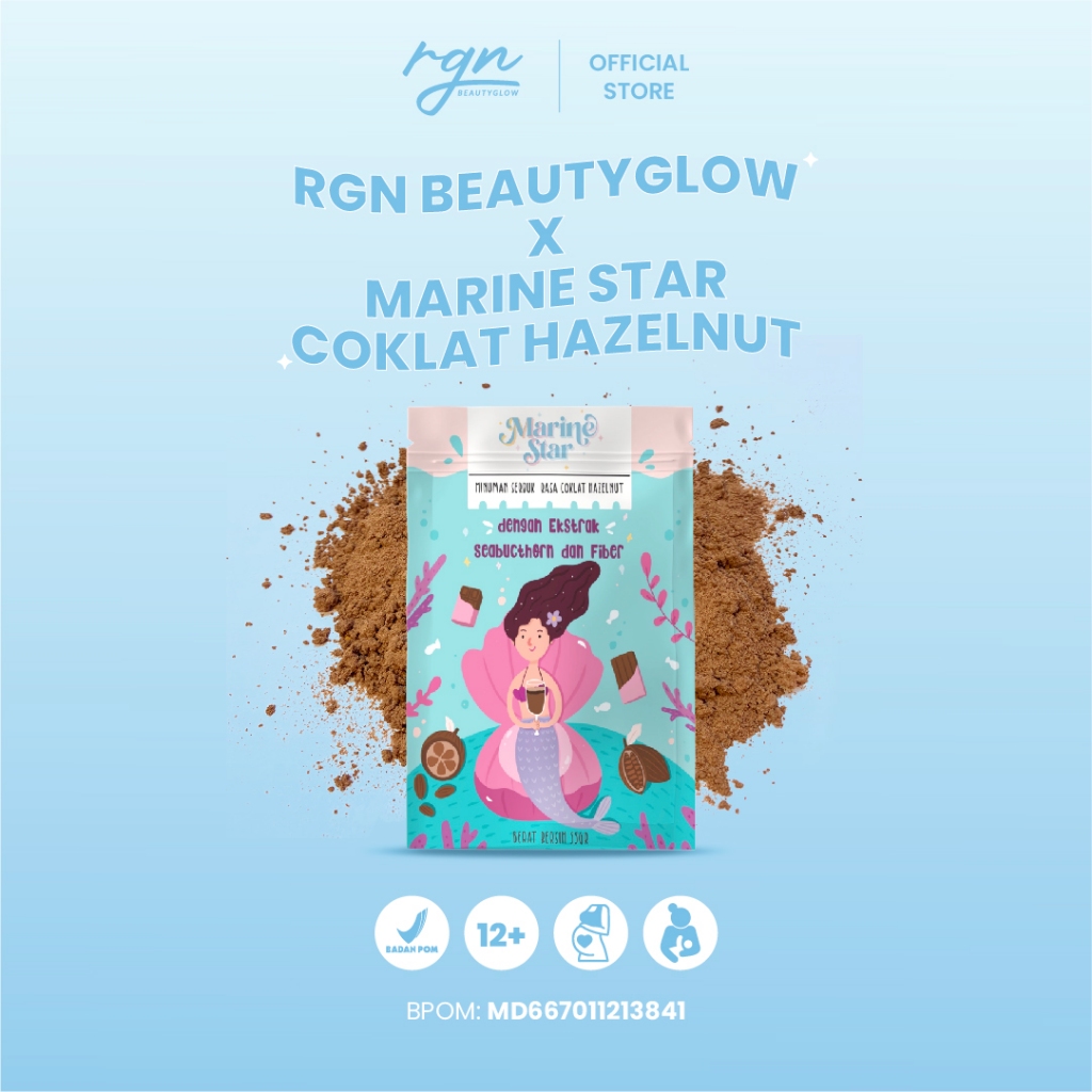 

RGN Beautyglow X Marinestar Collagen Drink With Fiber + Seabucthorn Rasa Coklat Hazelnut