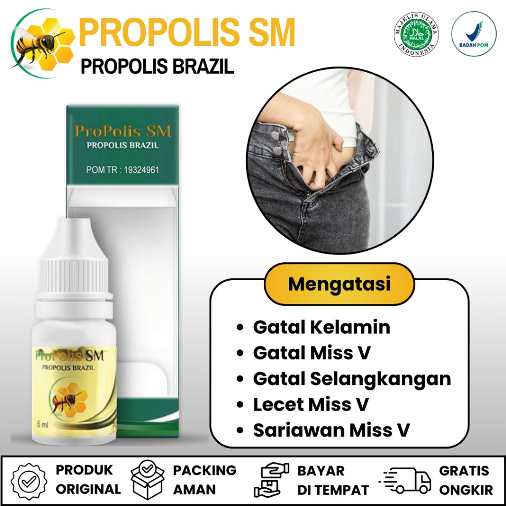 Obat Gatal Miss V Gatal Vagina Gatal Selangkangan Sariawan Miss v Lecet Miss V Propolis SM 100% Asli