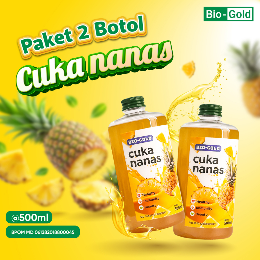 

Cuka Nanas Original 2 Botol Organik Fermentasi Asli 500ml Membantu Menurunkan Gula Darah