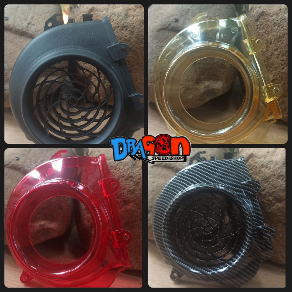 Tutup kipas cover kipas honda beat scoopy spacy carbu karbu 2009 2012 model polos carbon transparan