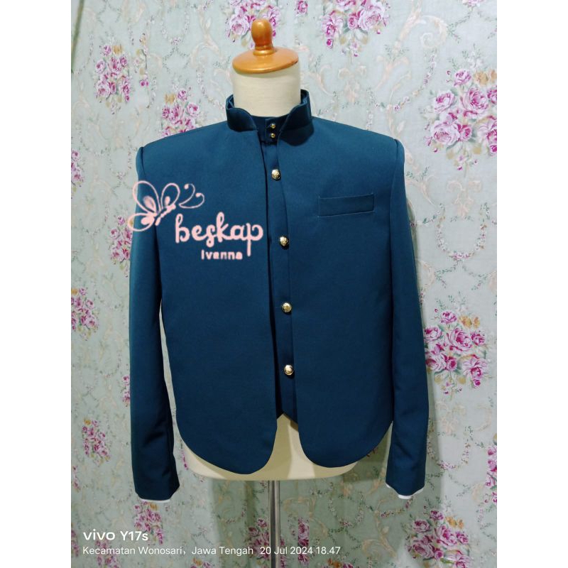 beskap polos/beskap jawa bahan semi wool