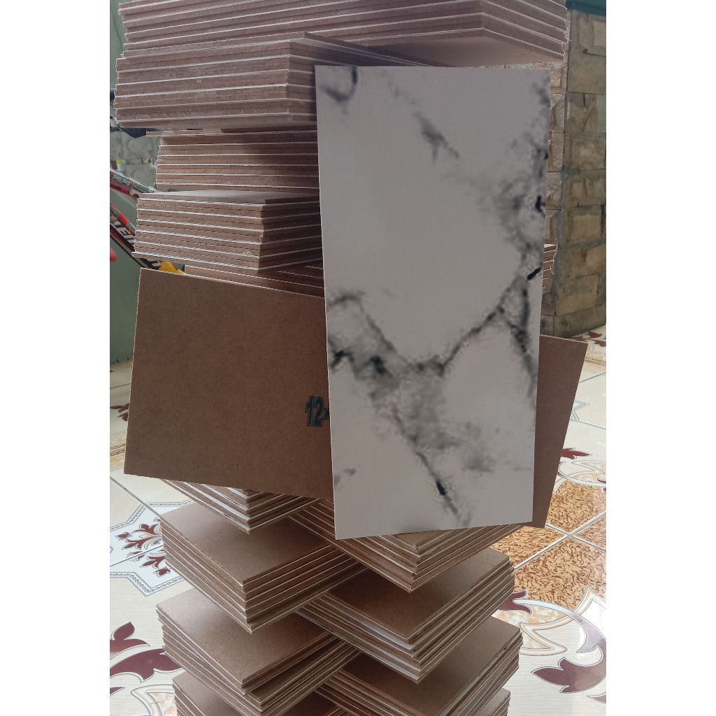 Uk 10x20 - 10x22 - 11x22 - 12x25 cm Cake Board Marbel Tatakan Alas Kue Tart Premium isi 6 pcs