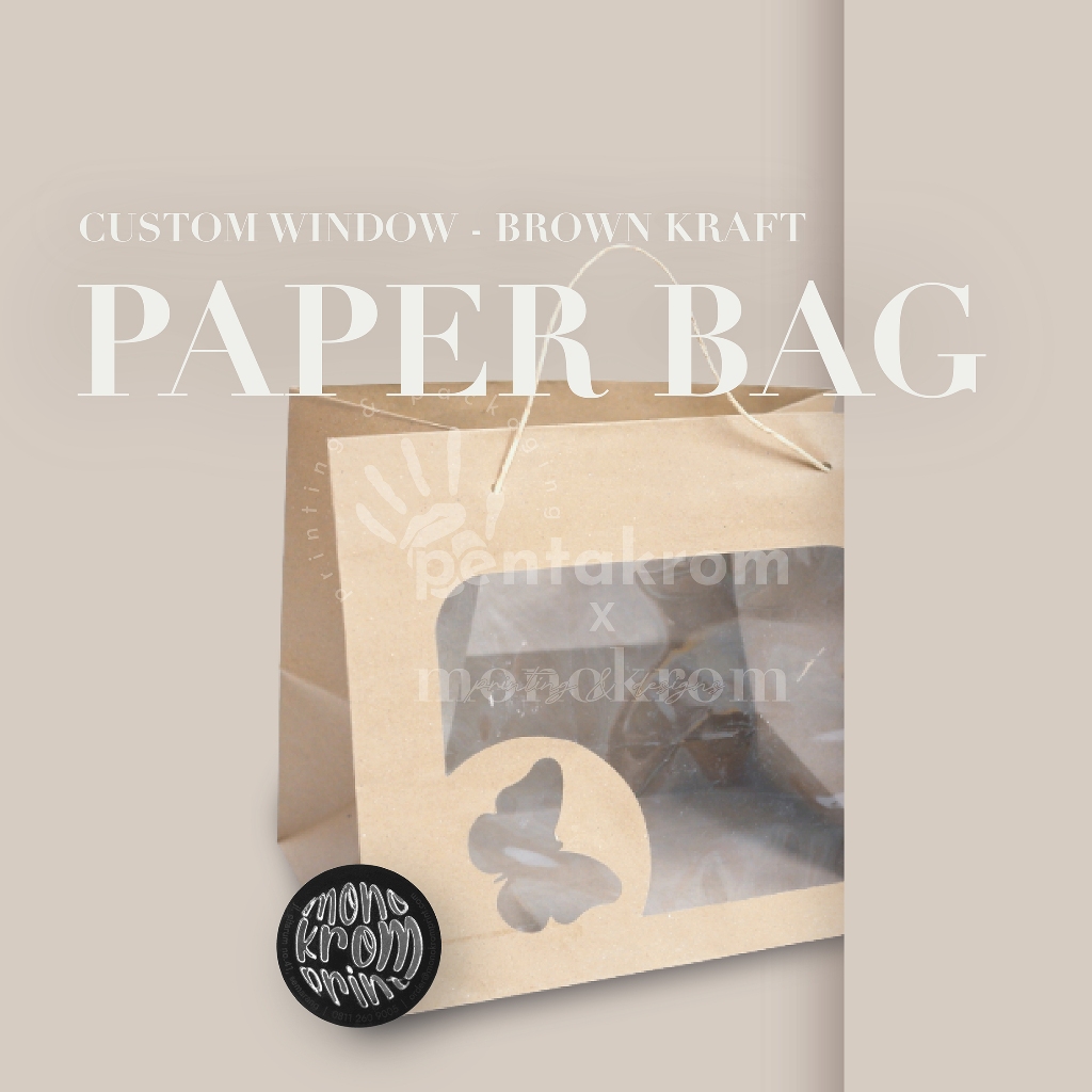 Custom Window - Brown Kraft Paper Bag