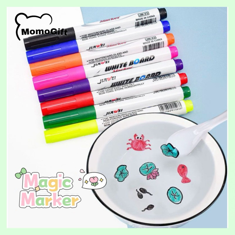 

12 Pcs Spidol Magic Maker Floating Pen Bisa Gambar Di Dalam Air / Spidol Set Ajaib