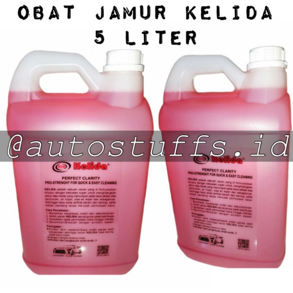 OBAT JAMUR KACA MOBIL KELIDA/ SUPER PEMBERSIH KACA/PEMBERSIH KACA 5L