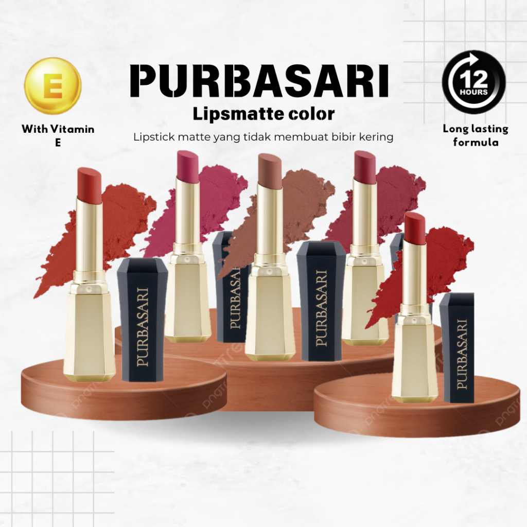 PURBASARI Matte Lipstick / Lipstick Color Matte