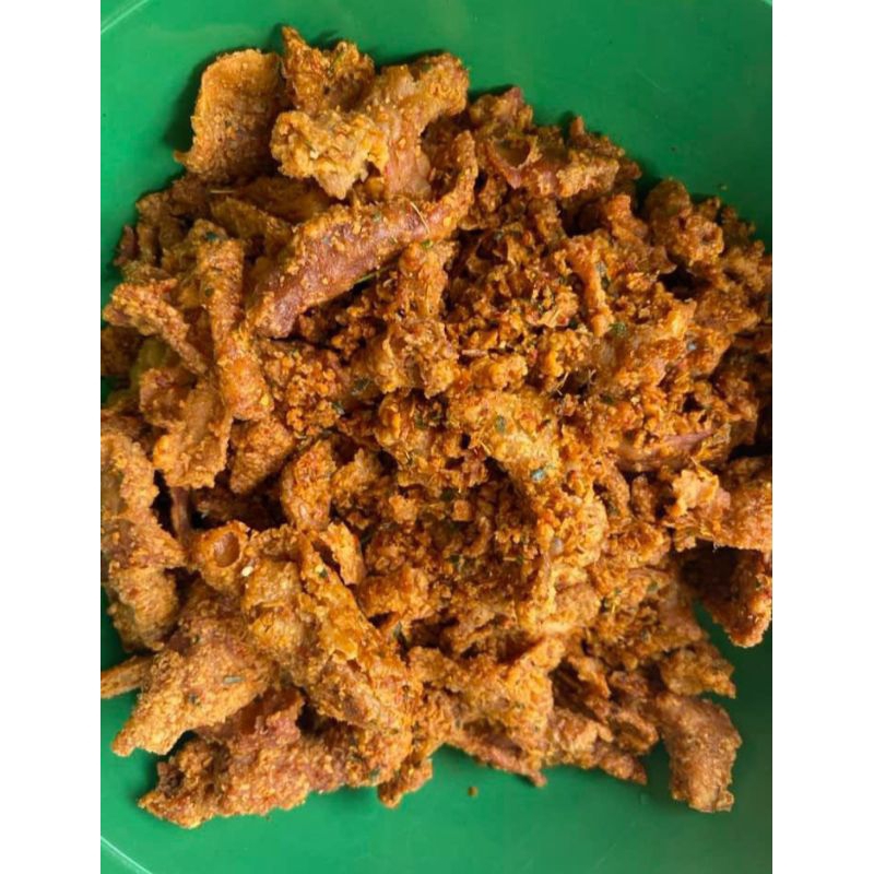 

kulit ayam crispy pedas daun jeruk, 3 bungkus perbungkus kemasan 100grm