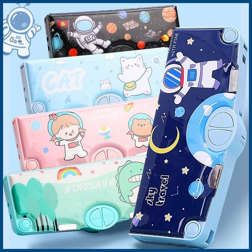 

Kotak Pensil Multifungsi Lengkap Peruncing Gunting Isolasi Penghapus Penggaris Kotak Pensil Multifungsi Motif Unicorn / Dinosaurus / Astronot Untuk Anak Lengkap Peruncing Gunting Isolasi Penghapus