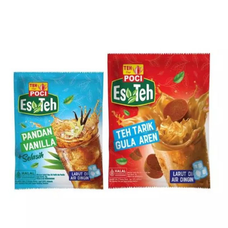 

Es Teh Poci Pandan Vanila+Selasih dan Teh Tarik Gula Aren