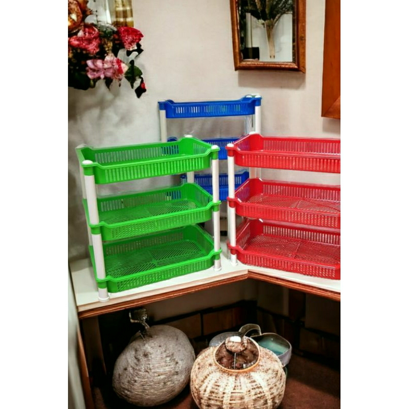 Rak Cabe petak GM/ Rak serbaguna plastik/ Rak plastik susun 3