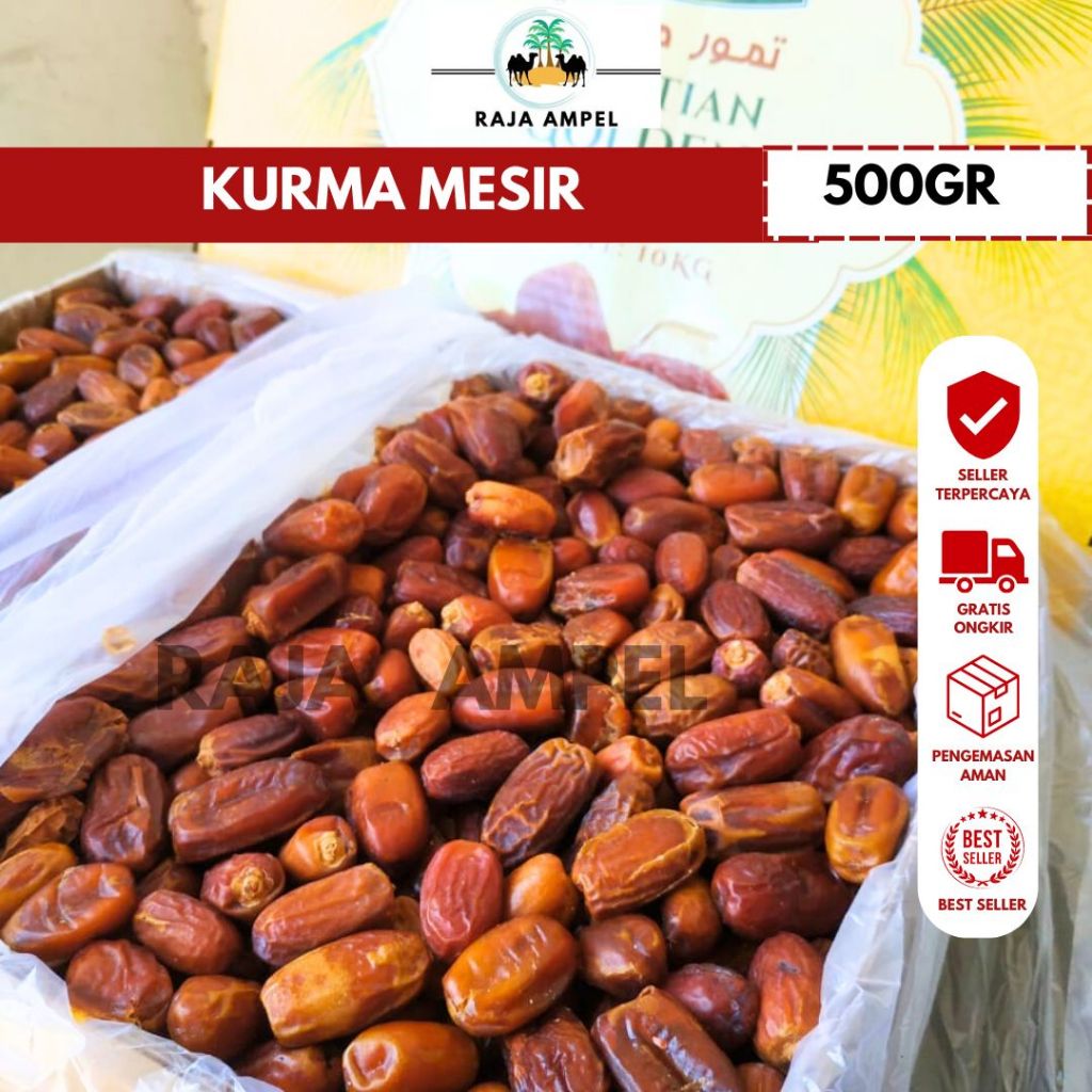 

Kurma Basah Mesir Madu 500gr BPOM Golden Valley Gizza Al Amal Pyramid Untuk Puasa & Nabeez Enak Bergizi