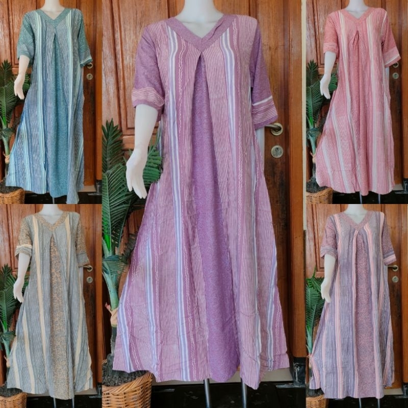 DASTER PANJANG LENGAN PENDEK BY BATIK HUZA BUSUI TERLARIS LD 104-110