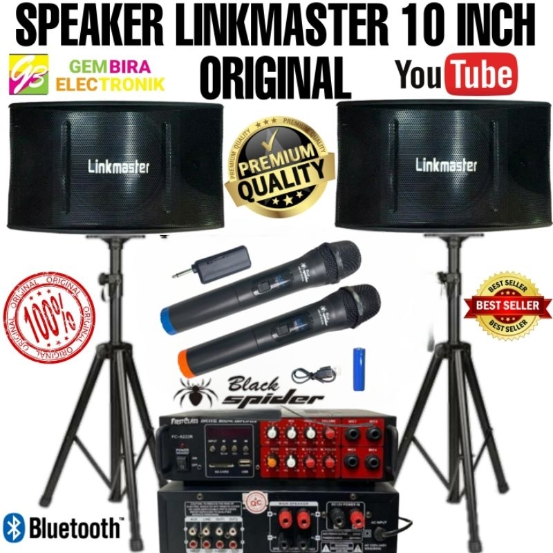 Paket Speaker Karaoke Rumahan Linkmaster Ampli Karaoke Bergaransi Original