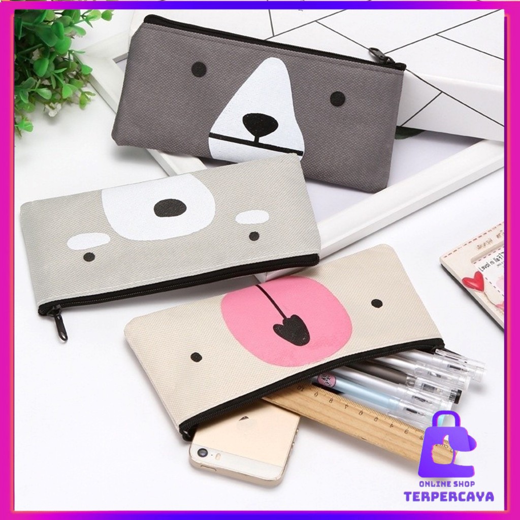 

OST Tempat Pensil Pulpen Kain Kanvas Karakter Hewan Lucu Kotak Pensil Serbaguna Motif Animal Dompet pouch make up kosmetik wanita